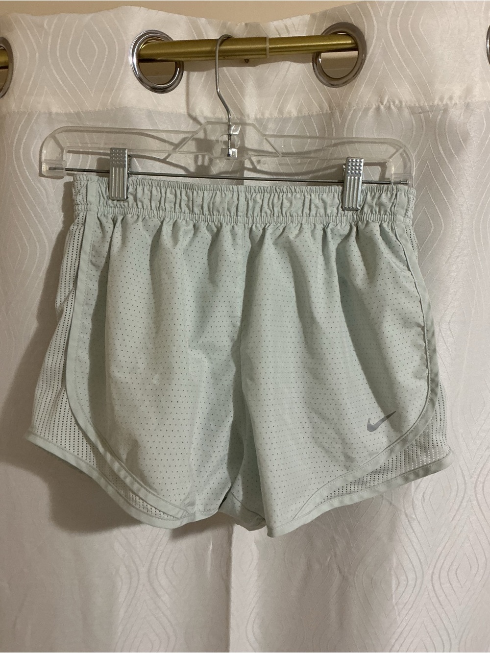 Nike Women's Mint Green Perforated Running Shorts